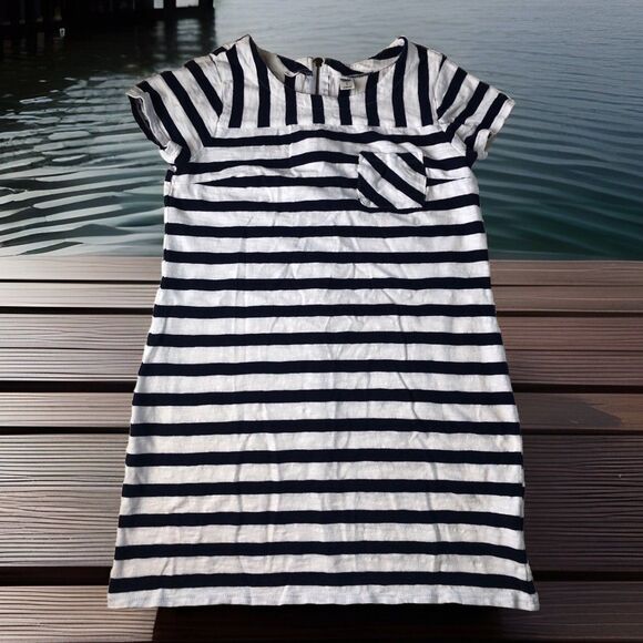 Old Navy Dresses & Skirts - old navy womens short sleeve dress Chest Pocket navy blue white striped Small